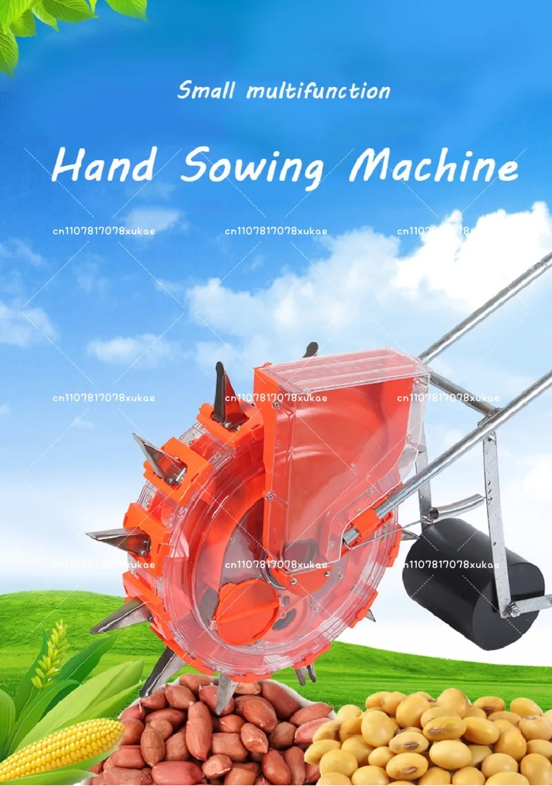 طبل بذارة اليد دفع الذرة الفول زارع بذارة الأرز مع الأسمدة الموزعات دليل آلة بذارة زارع الفول السوداني