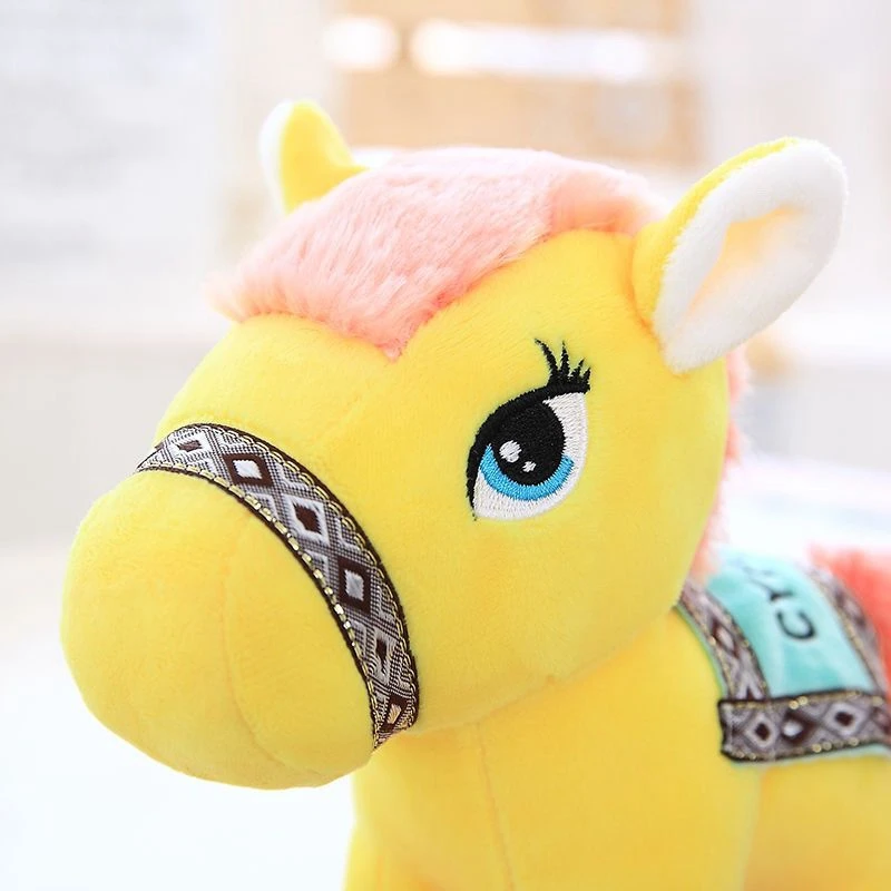 20 センチメートルカラフルなポニーぬいぐるみかわいい漫画短足ポニースロー枕人形子供の誕生日やクリスマスギフト