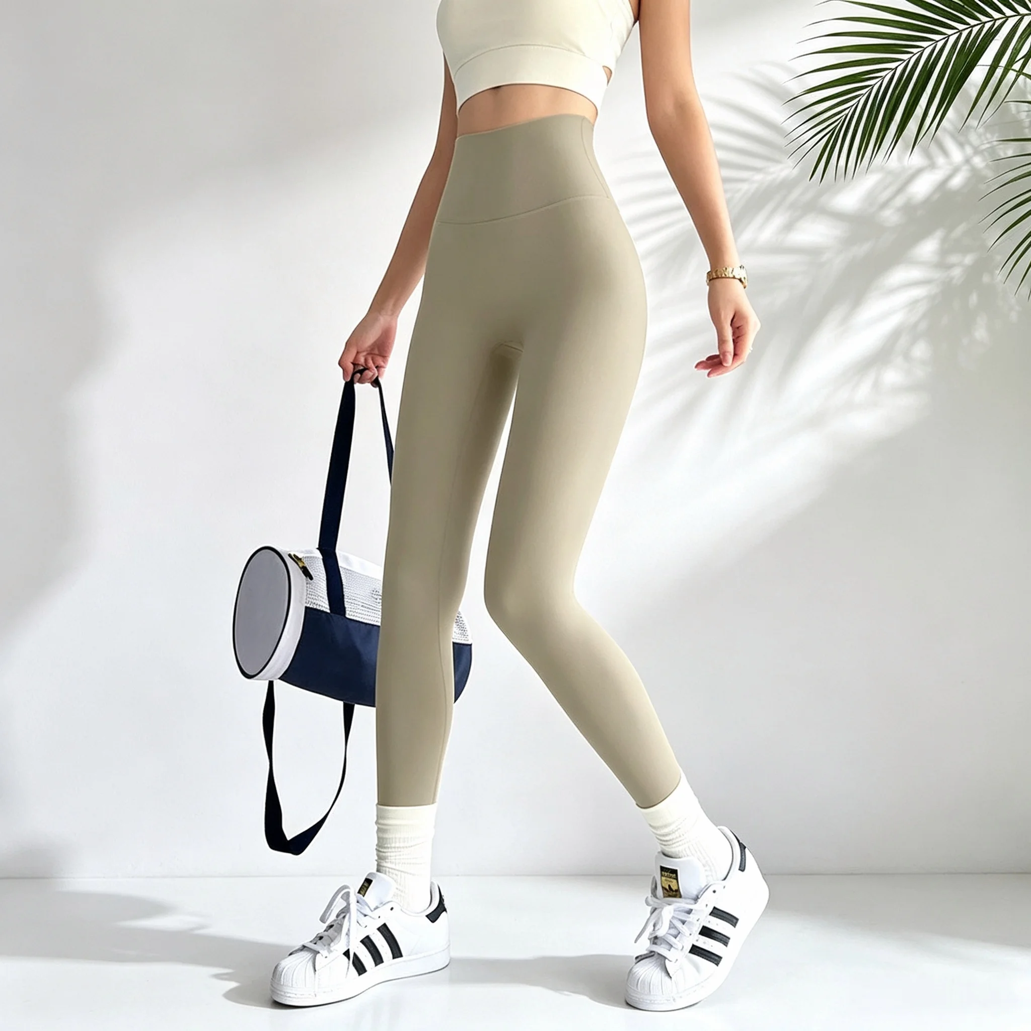 Hochwertige Damen-Fitness-Leggings mit Naked-Feeling, Weiche Workout-Yoga-Hosen, Energie-Gym-Tights zum Laufen – Detail 1
