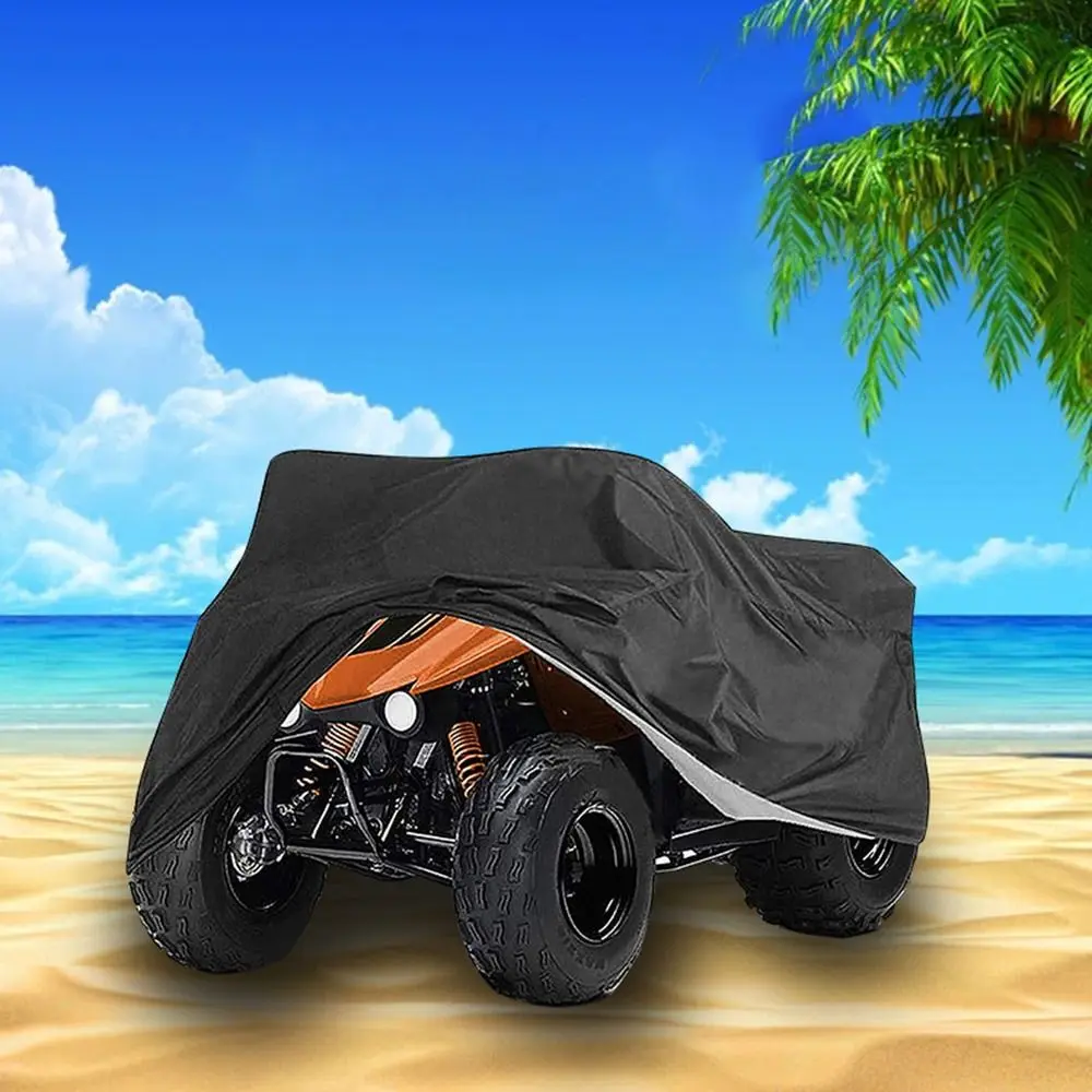 Heavy Duty ATV Cover Waterproof All Weather Protection 4 Wheeler Quad Bike Storage Cover Black Windproof Car Quad Covers Car