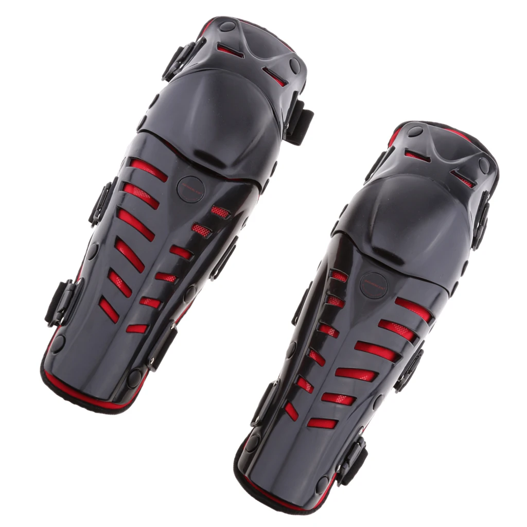 2 Pieces Motorcycle Motocross Cycling Sport Knee Pads Guard Red