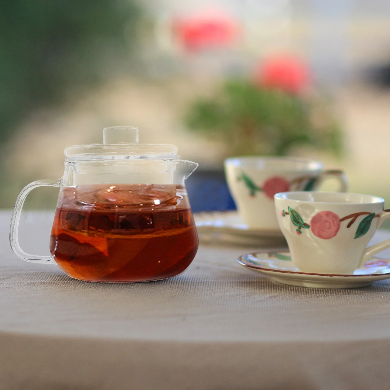

Heavy Duty Transparent Glass Teapot Heat Resistant for Tea Coffee Chinese Herbal Medicine Aroma Preservation Daily Use