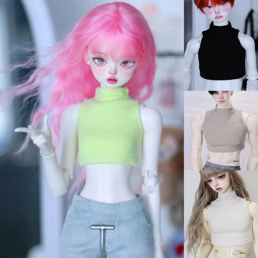 D09-P256 children handmade toy   1/4 MSD 1/3 uncle 73 ID75 BJD Doll Tight half necked sleeveless waistless vest