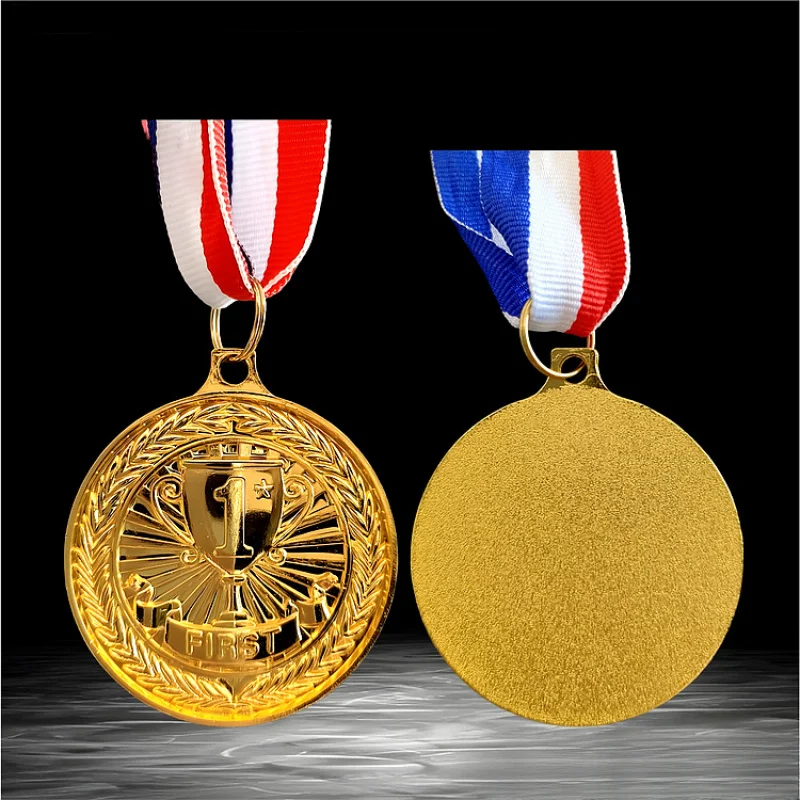 Customized medals for the general prizes of the student sports meeting - first, second, third, and fourth places.