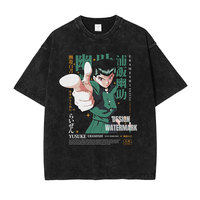 Anime Yu Yu Hakusho T-shirts Vintage Washed Yuu Yuu Hakusho T Shirt Oversized Short Sleeve Yuusuke Hiei Kurama Kazuma Tees Man