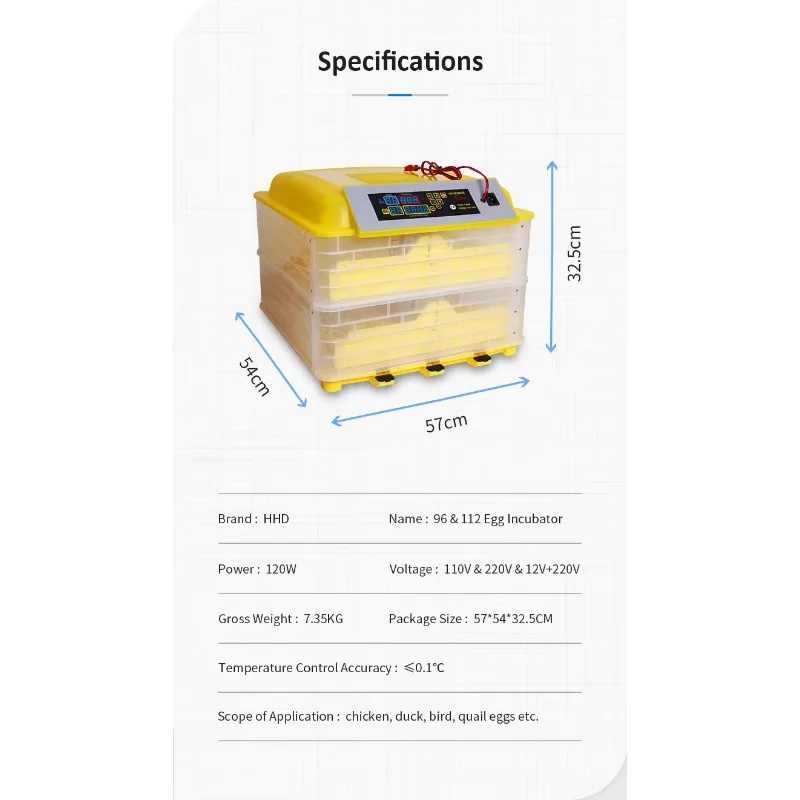 HHD EW112 人工セラミックヒーター鶏卵孵卵器メーカー