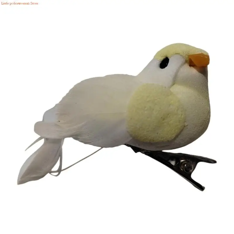 F92D Fabric Bird Hair Clip Kids Hair Pin Fun Animal Theme Barrette for Toddler