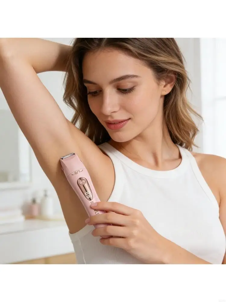 Ladies double Head Hair Remover With Skin Safe LED Light Fast Charging