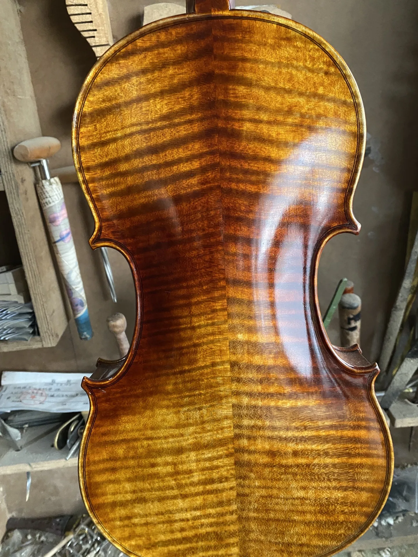 

strong tone！ Guarneri 1743 Handmade Violin 4/4 Italian retro Oil Varnish Vinlino set professional musical instrument