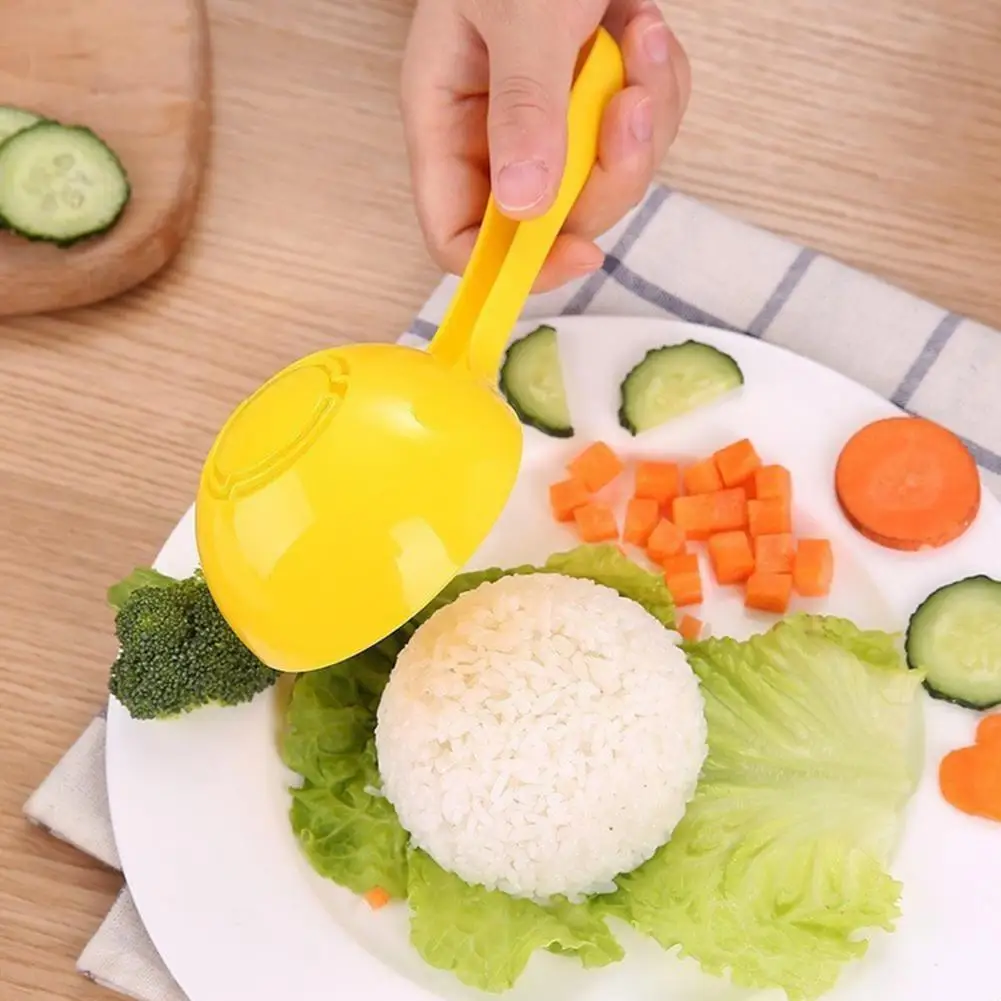 Rice Scoop Mold Non-stick Hemispheric Shape Spoon Fashion Creative Sushi Mold Rice Ball Spoon Kitchen Accessory for Home