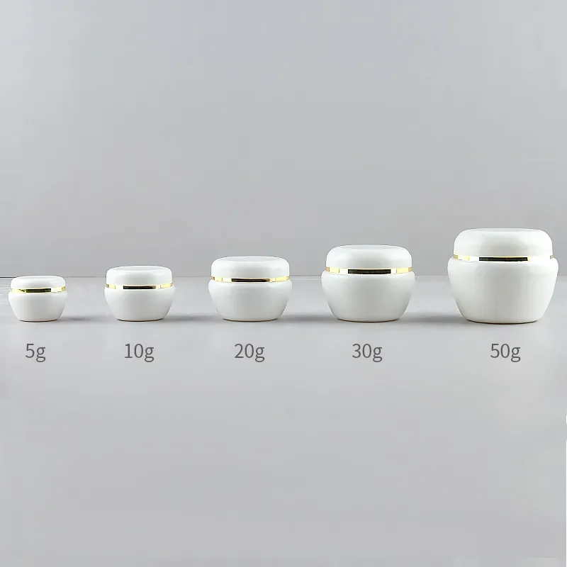 10/20/50pcs Empty Plastic Jar 5g 10g Mini PP Cream Jar 20g 30g 50g Refill Bottle PP Cans Travel Container Serum Pot  JX012