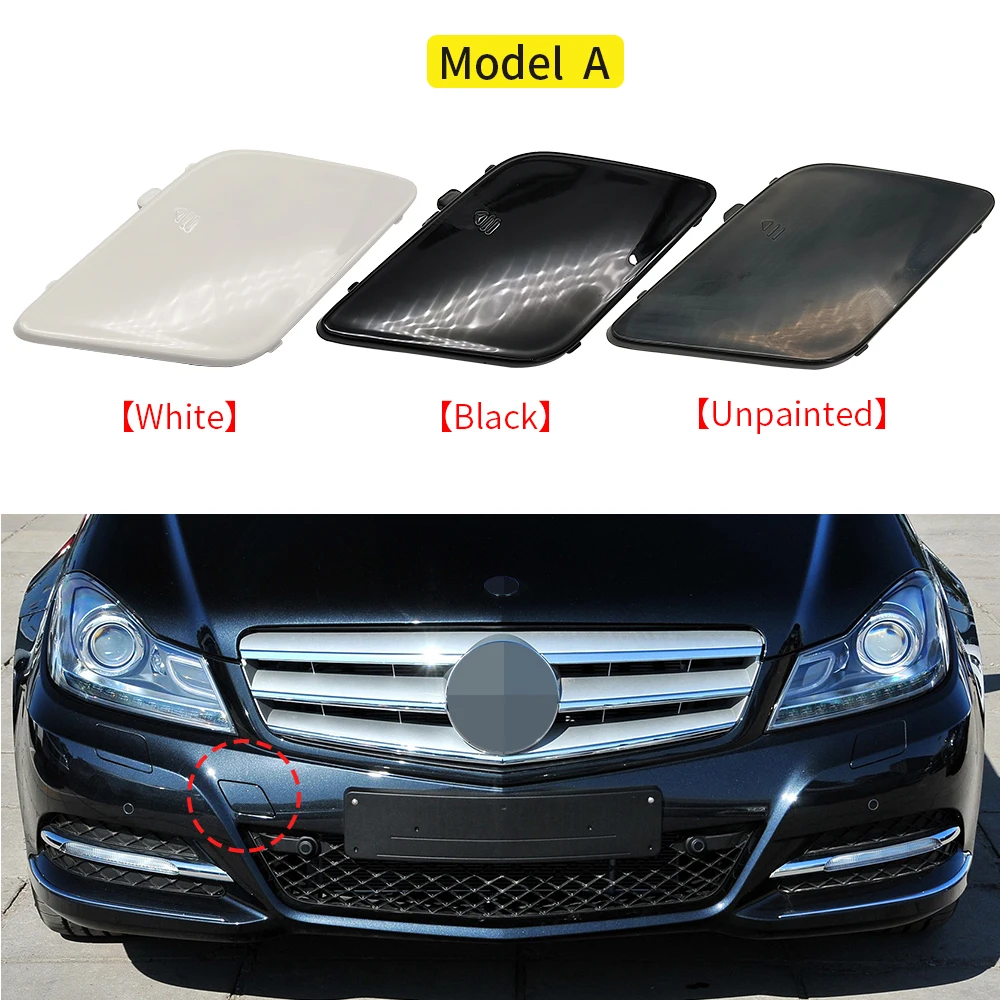 For Mercedes W204 Car Front Bumper Tow Hook Cover Cap Black For Benz C Class 2012-2014 C180 C200 C230 C300 AMG 2048850526