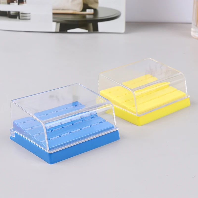 24 Holes Dental Bur Holder Plastic Sterilization Box Disinfection Block Drills Organizer Sterilizer Case Dentistry Instruments