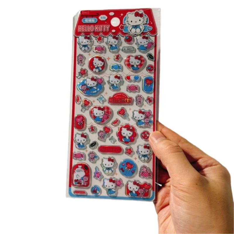 

Kawaii Sanrio Hello Kitty капельные клейкие наклейки мультфильм милые Ins наклейки украшение для мобильного телефона детские игрушки подарок