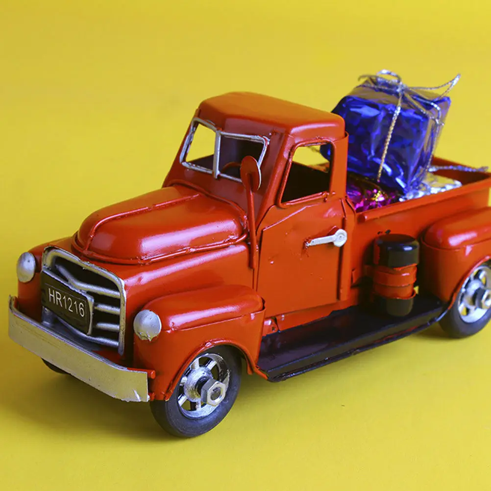 

1Pcs Retro Iron Truck Vintage Home Decoration Desktop Ornament Office Bar Coffee Shop Wine Cabinet Window Display