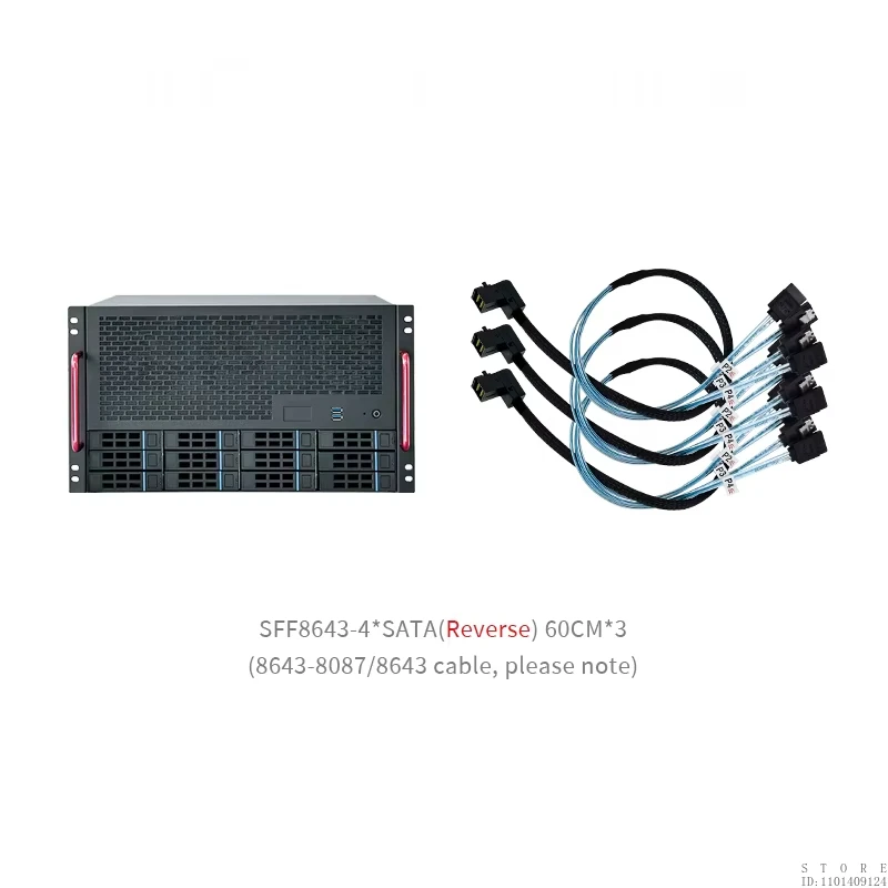 JMCD 12S4 High-Performance Gaming PC Cases 12-bay NAS Chassis, ATX Motherboard, ATX Power Supply, for Entrepreneurs AIO Servers