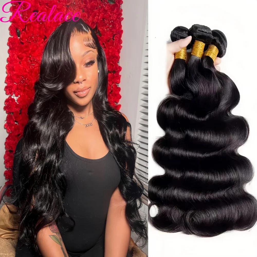 

Body Wave Human Hair Bundles Raw Hair Bundles 100% Human Hair Natural Brazilian Human Hair Extensions For Black Women 1/3/4 Pcs