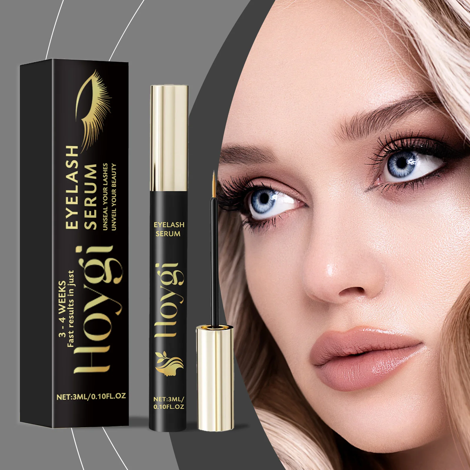 まつげ成長美容液: 優しく保湿、自然にカール、汚れにくい、アイメイク用のポータブルまつげ製品