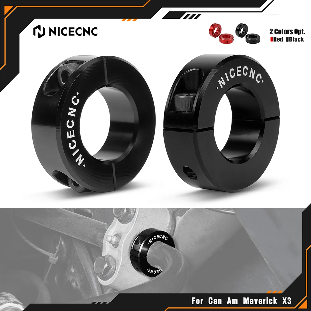 

NICECNC 2 Pcs UTV X3 Rear Sway Bar Clamping Collar For Can Am Maverick X3 Max R 4x4 Turbo DPS 2017-2019 900 HO 4x4 DPS 2018