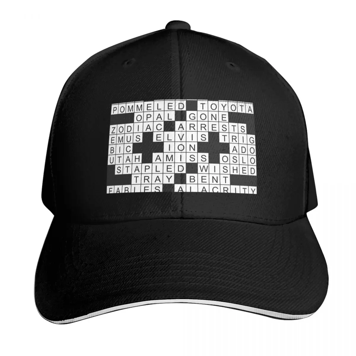Crossword Puzzle Page with Solutions Baseball Cap Low Profile Unstructured Unisex for Men Women Outdoor Golf Running Hiking
