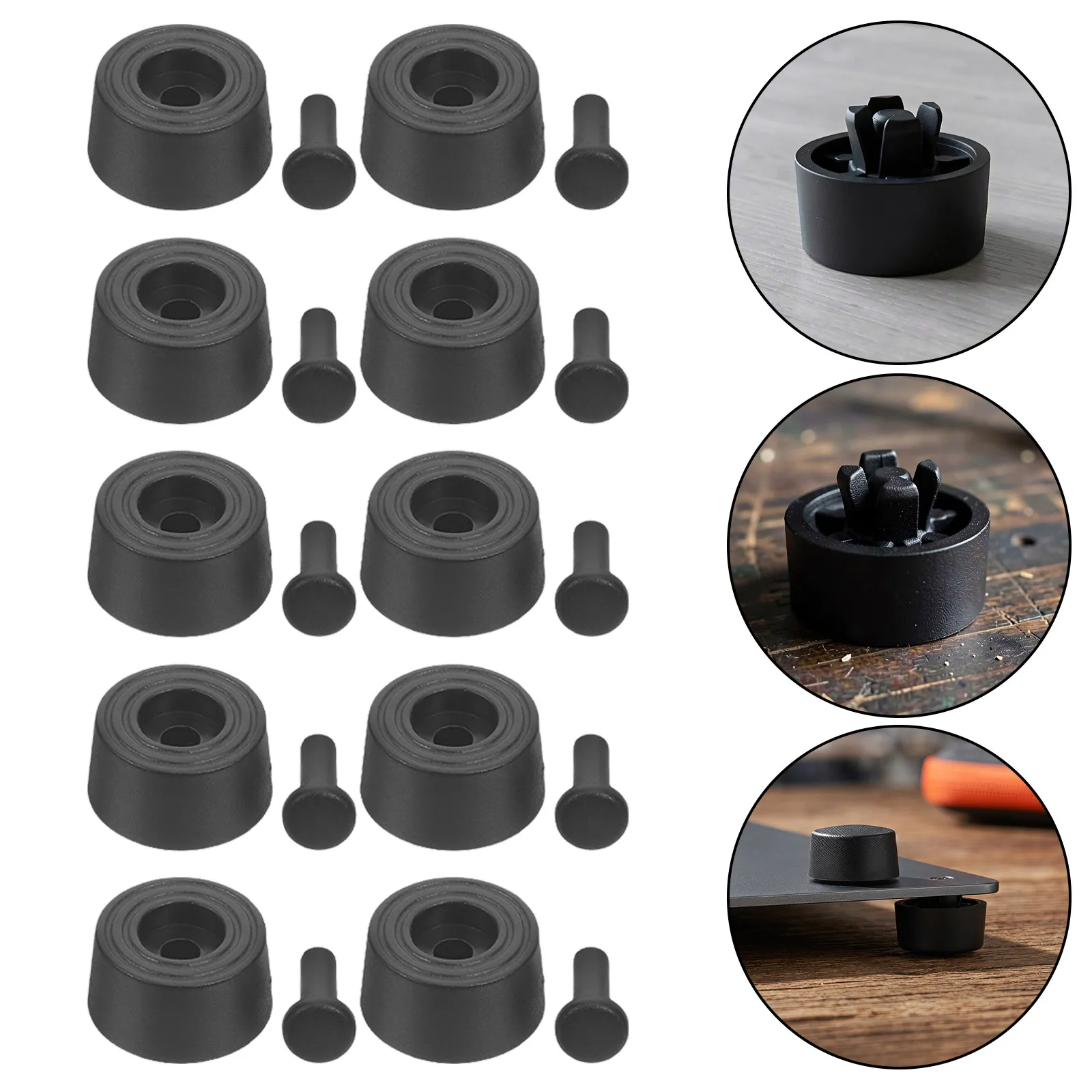 30pcs Anti-Slip Chassis Foot Pads for Computer Case – Vibration Dampening Rubber Feet