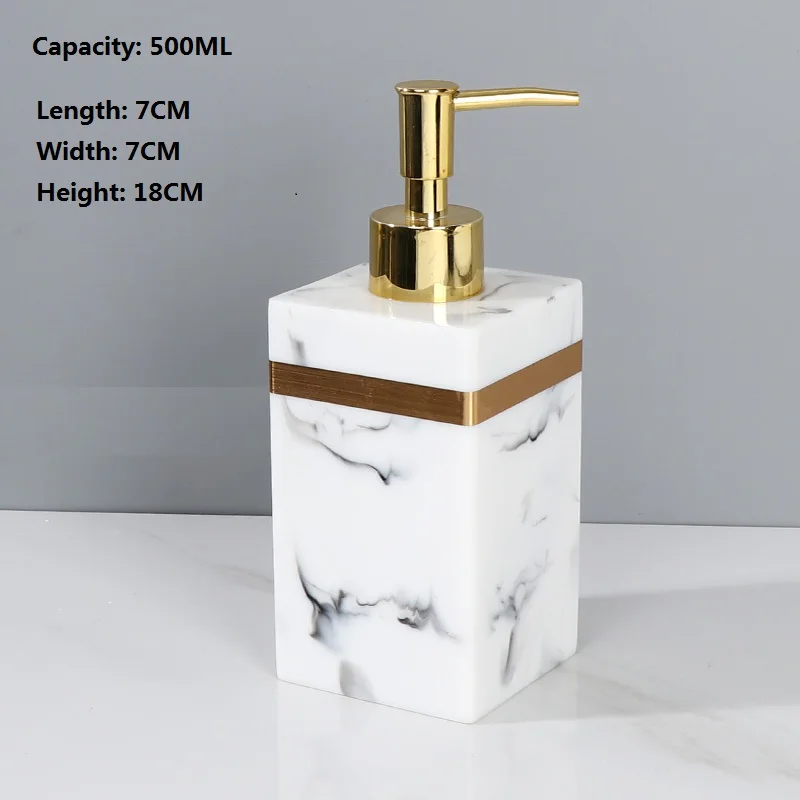 Travel Resin Square Bottle Dispenser Soap Lotion Shower Gel Empty BottleDispenser Bathroom Liquid  for   400/500ml