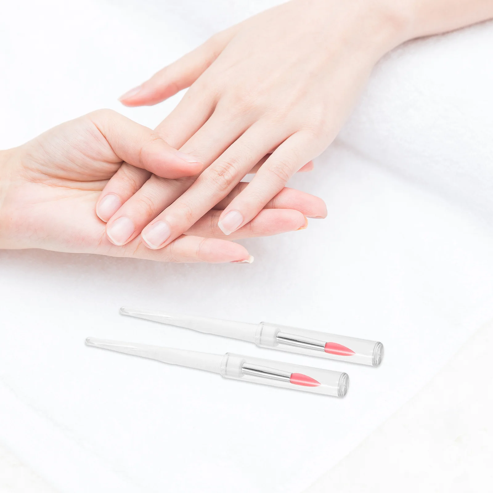 10Pcs Transparent Silicone Nail Applicator Sticks Mirror Powder Glitter Tools Nail Art Supplies DIY Craft Brushes