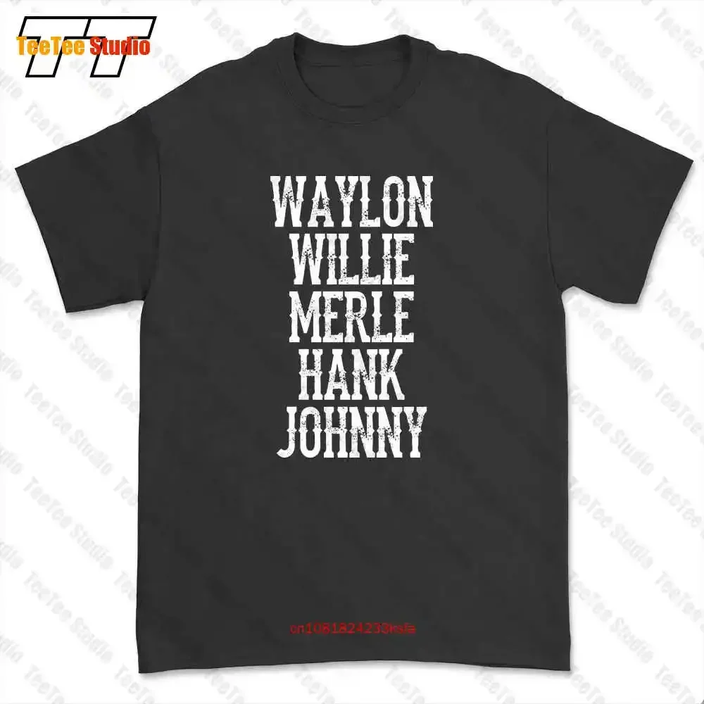 Camiseta Outlaw Country Waylon Jennings Willie Nelson Merle Haggard Cash Hank F9BS