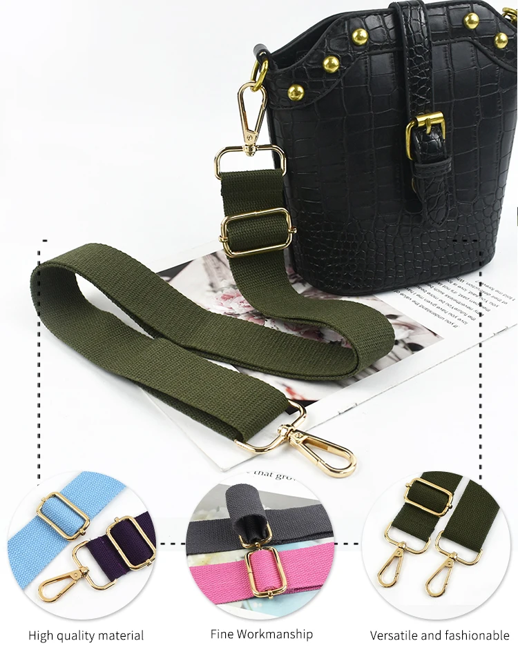 1Pc Deepeel 38mm Wide Canvas Bag Strap 80-140cm Adjustable Women's Handbag Replace Shoulder Straps Crossbody Bags Accessories
