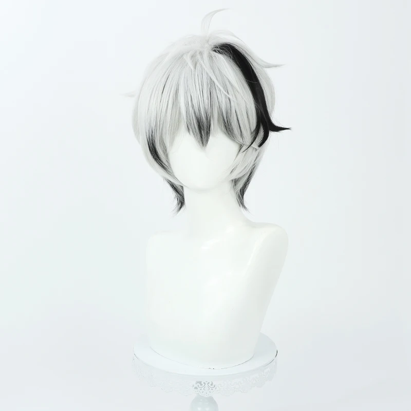 Virtual YouTube Vtuber v flower Cos Cosplay Wig Halloween Carnival Party Props Synthetic Hair Heat Resistant Fiber + Wig Cap