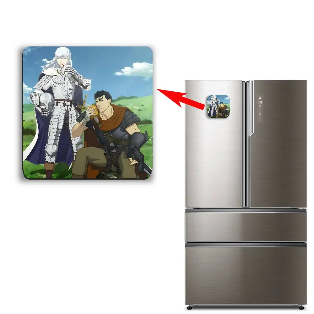 cartoon Griffith Guts Berserk Best-Selling Strong Magnetic Fridge Magnets Adhesive to Metal Surfaces Leaves No Residue view 3
