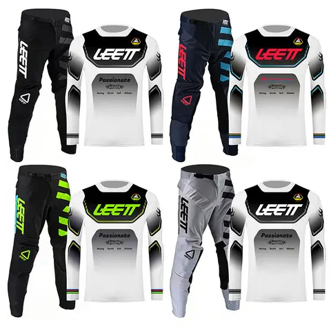 2026 Leett Motocross Jersey and Pants Adult Man Black Enduro Off-Road Name and Number Customization Thick Racing Gear Set Woman