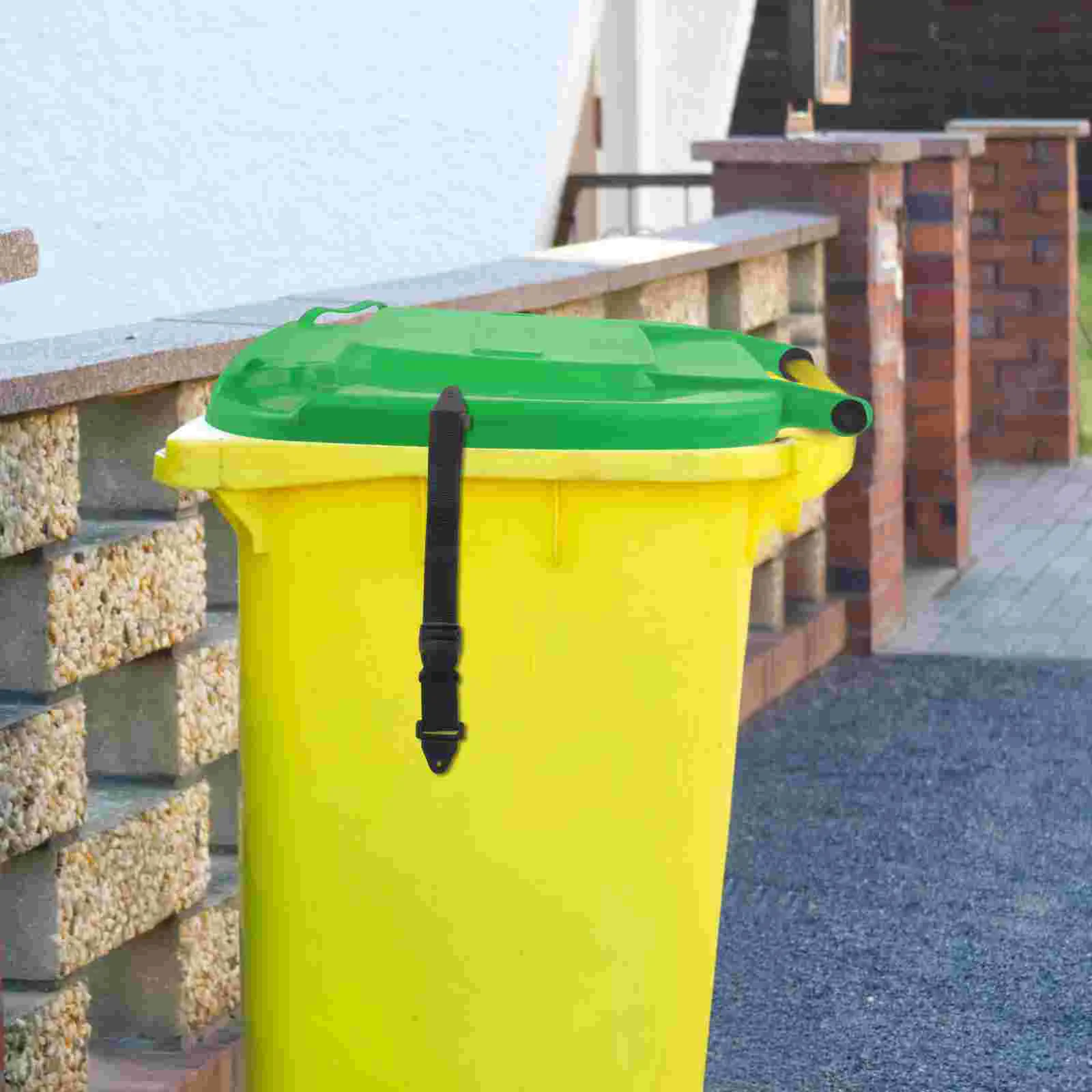 Correa de bloqueo para cubo de basura, cubo de basura 5800X530X170CM, cinta con hebilla de plástico, correas de basura para animales seguros