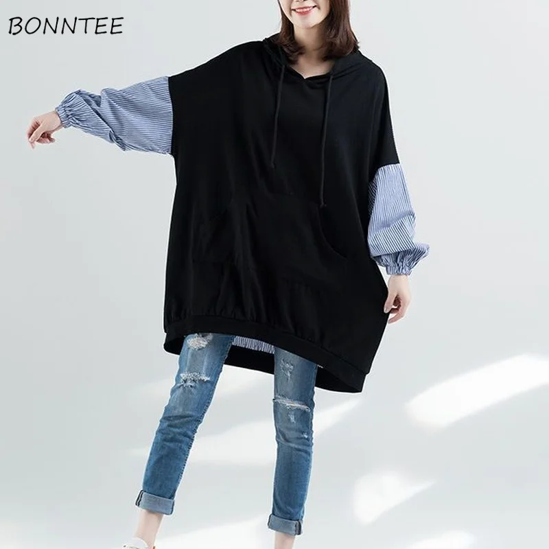 

With Hat Hoodies Women All-match Leisure Fashion Street Wear Loose BF Stylish Simple Cozy New Arrival Hot Sale Chic Ropa Mujer