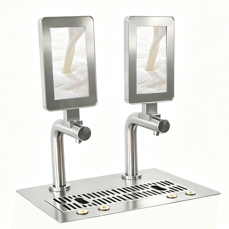 Professional High Speed Commercial Electric Automatic Cold Milk Foamer Dispenser for Coffee Bar Countertop with Stainless Steel