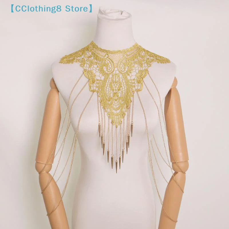 1 Stück Goldfarbene Spitzenket – Body Jewelry Necklace Bewertung und Preis