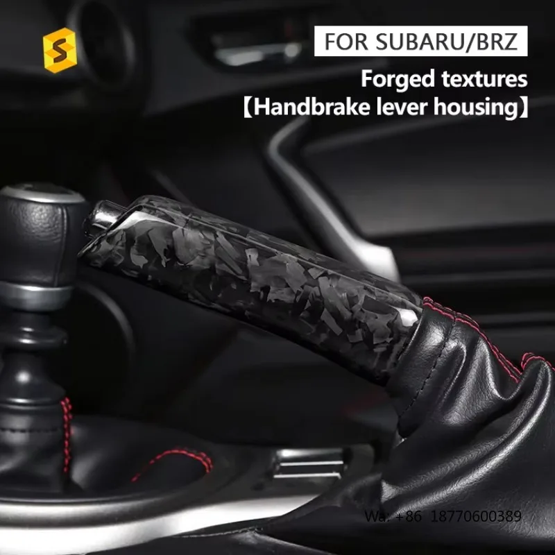 Shasha Carbon Fiber Real Forged Interior Accessories Handbrake Replacement Cover Trim for Subaru BRZ Toyota 86 2012 2020