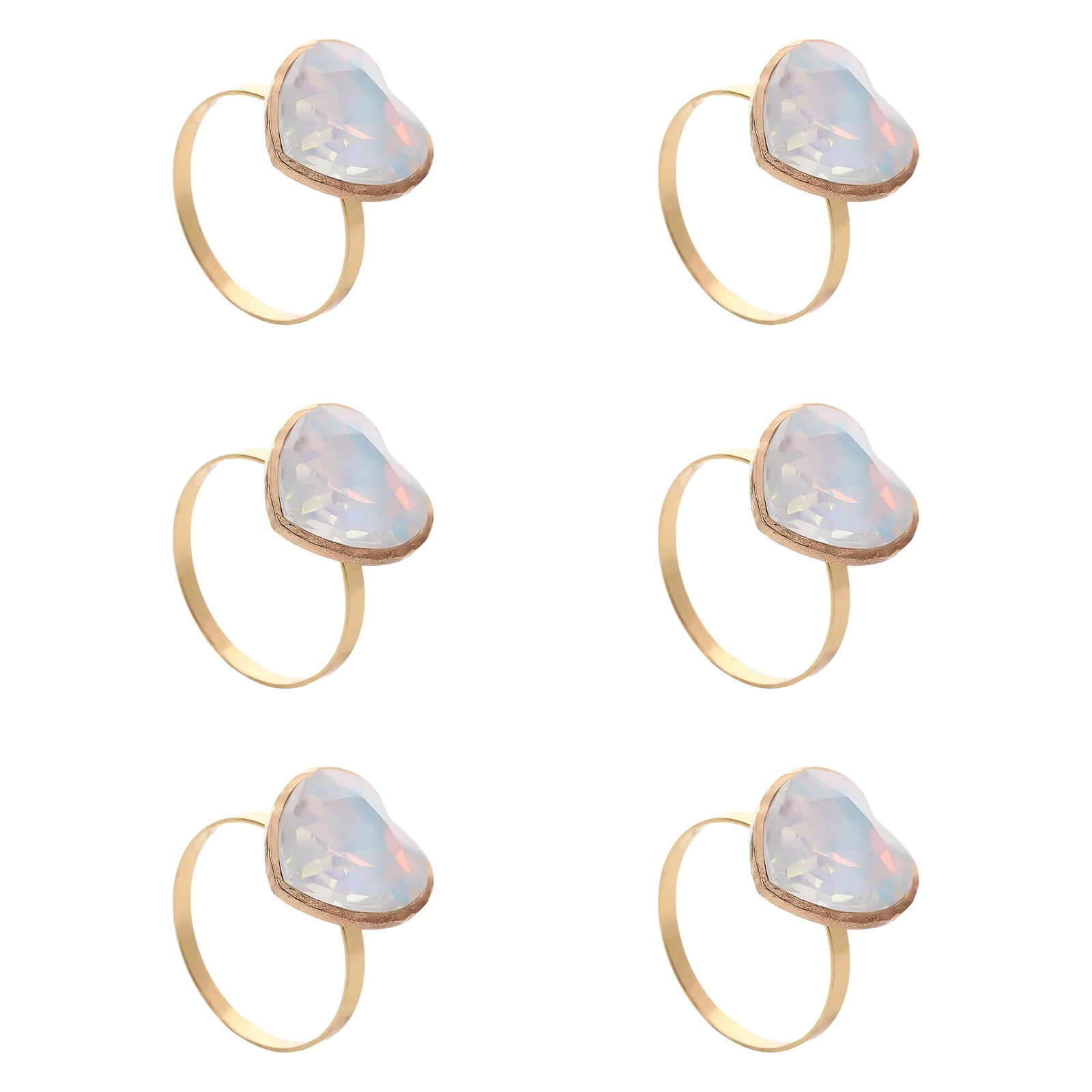 

Heart Shaped Napkin Rings European Style Gold Plated Alloy for Wedding Party Hotel and Restaurant Table Settings