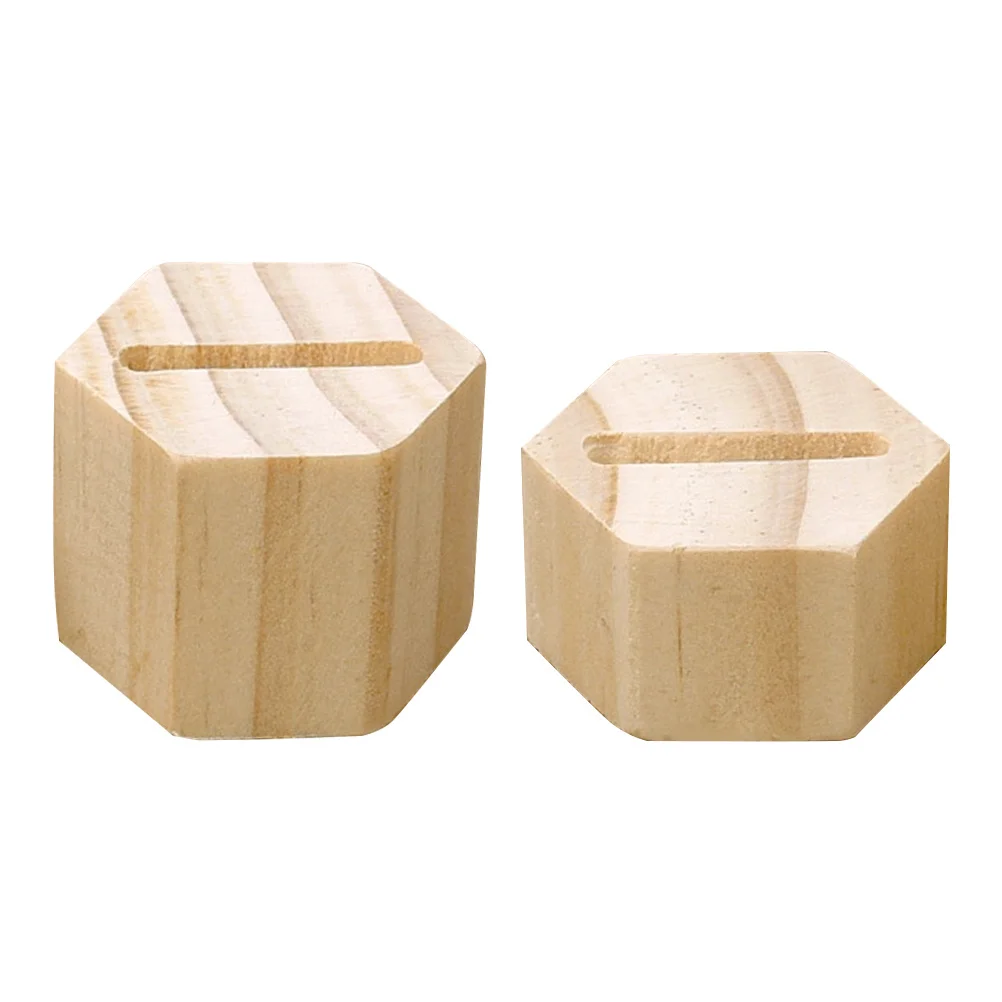 

Hexagon Ring Display Rack Wooden Stand Holder For Couple Rings Jewelry Storage Anti-Slip Base Display Bracket Retail Craft