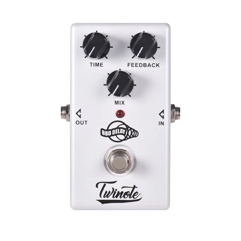 Twinote Bbd Delay Pedal Guitar Multi Effect Processor Mini Single Analog Guitar Effect Pedal 300Ms with True Bypass