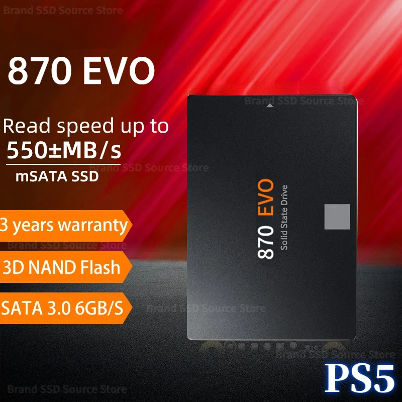 Original  NEW SSD 870 EVO 1TB 2TB 4TB 8TB Internal SSD HDD Hard Drive SATA 3 2.5 Inch Laptop Desktop Computer MLC Disco Duro PS5