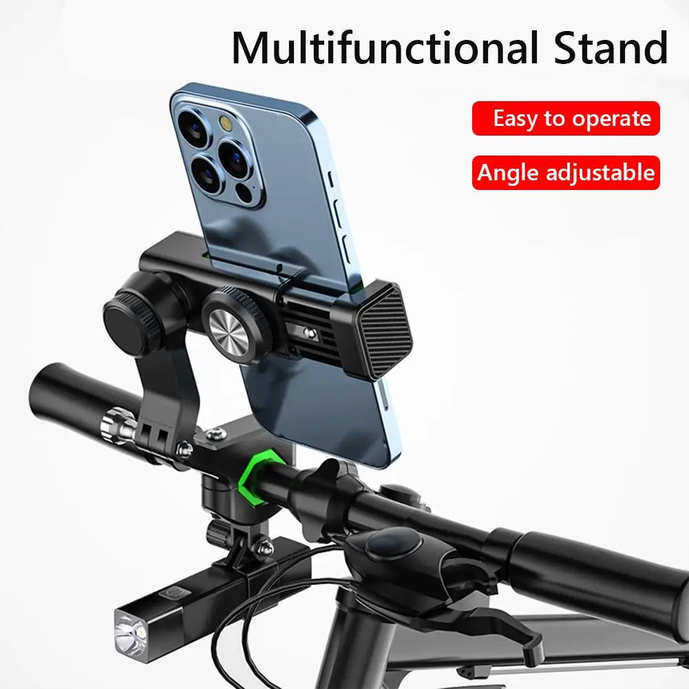 Bicycle Phone Holder Bike Handlebar Rearview Mirror Support Mount Rack Compass Stand For Motorcycle E-bike