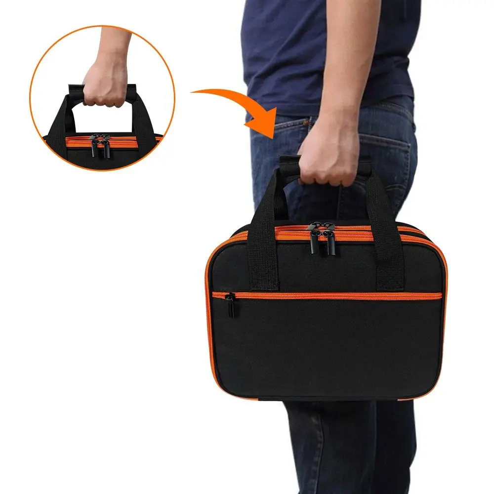 حقيبة أدوات كهربائية بتصميم طبقتين، حقيبة أدوات ميكانيكية محمولة فعالة للتخزين وحقيبة حمل للسفر