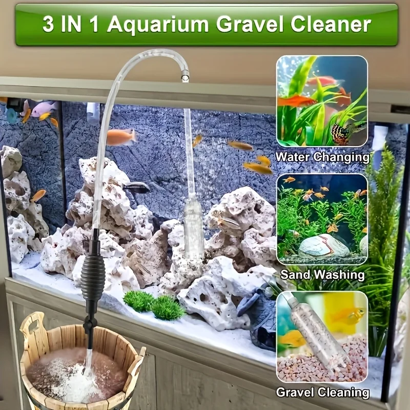Langlebiges Aquarium-Saugpumpen-Set für Einfache Wasserwechsel & Sandreinigung Effizientes Aquariumpflege-Werkzeug mit Flexiblem Schlauch – Detail 19