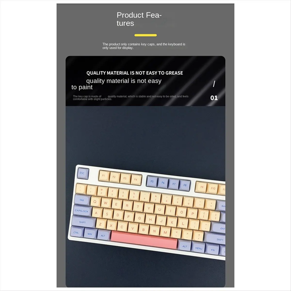 NEW 132 Keys PBT Keycaps Pink Cute Keycaps Dye-Sublimation Key Caps XDA Keycap Set for Mechanical Keyboard