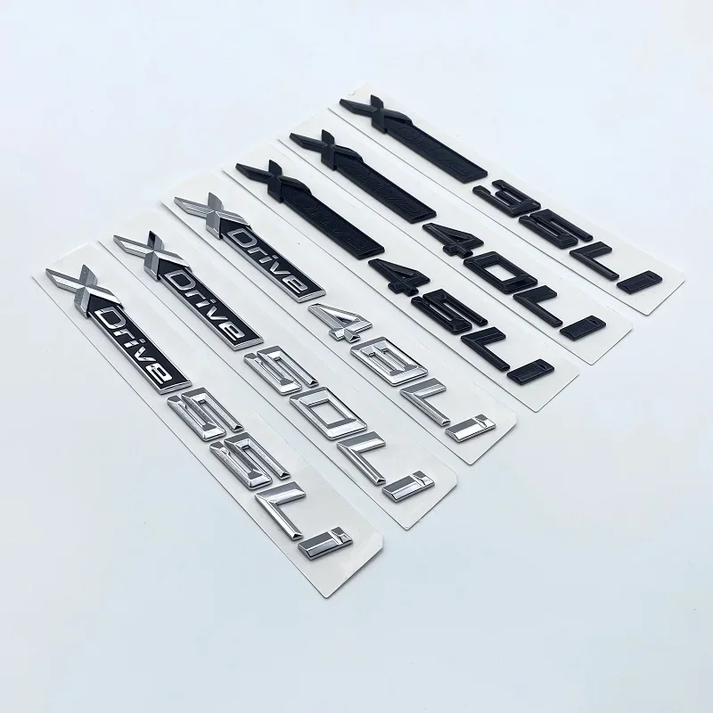 New XDrive 20i 25i 28i 30i 35i 40i 50i 20d 30d 35d 40d 50d Fender Emblem Badge for BMW X3 X4 X5 X6 X7 Car Trunk Sticker
