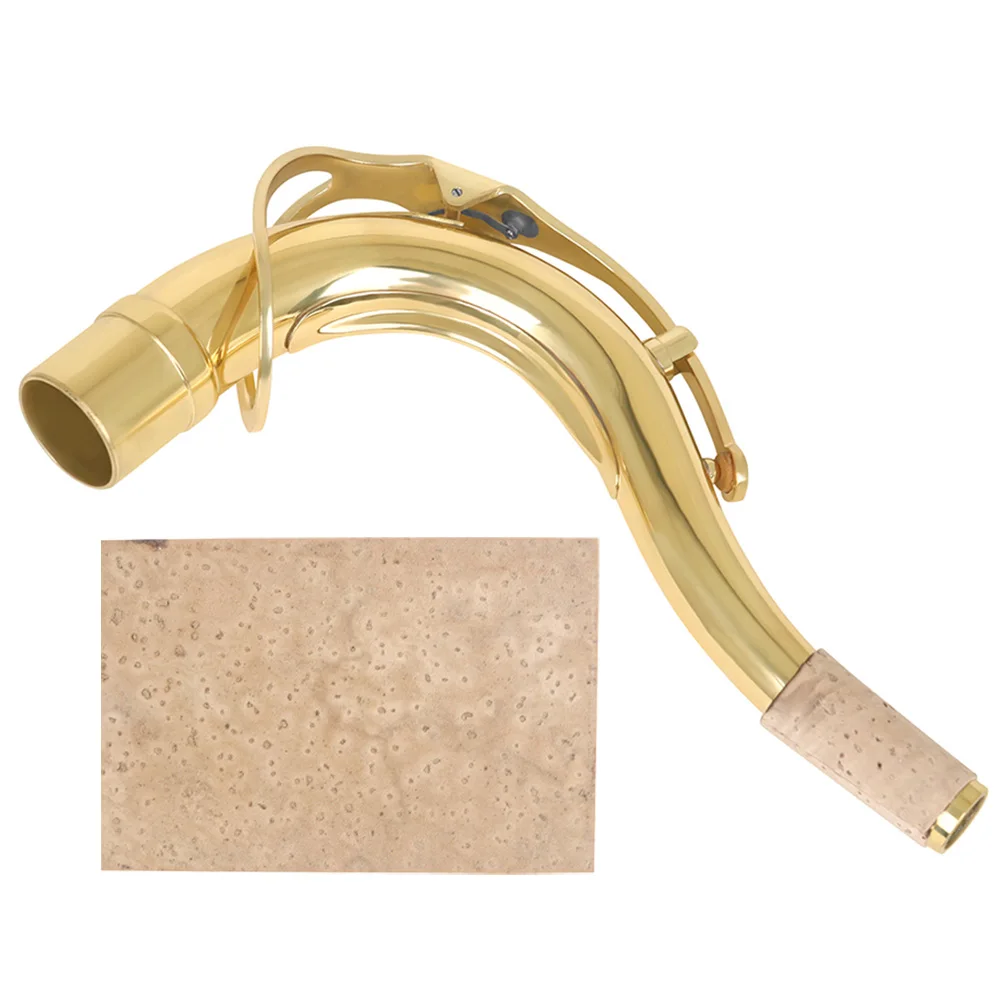 1 комплект, сменный латунный комплект для саксофона, шия тенора, аксессуары для тенор-саксофона, пробковые альт-шт., золотые аксессуары, прочный подарок