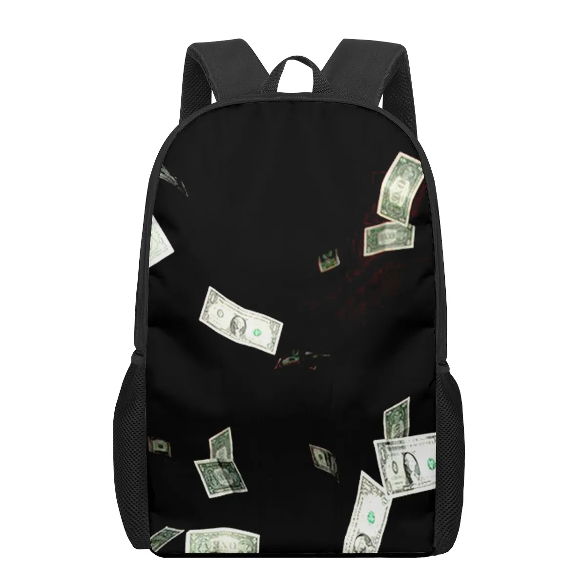 USD dollaro denaro Borsa da scuola modello 3D per bambini Ragazze Ragazzi Borse per libri casual Zaino per bambini Zaini per ragazze per ragazzi Bagpack