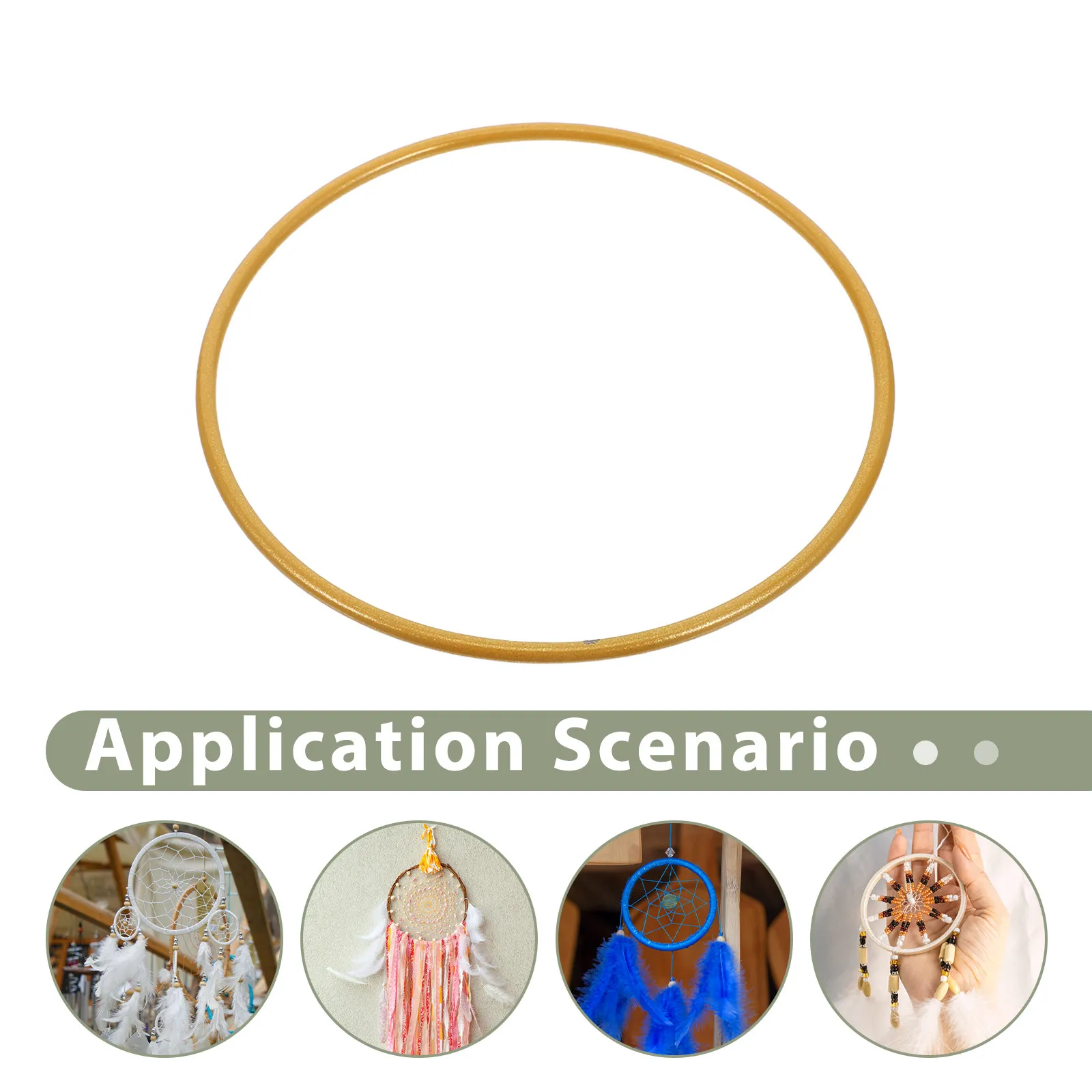 10Pcs Gold Round Ring 10Cm Metal Craft Hoop for DIY Dreamcatcher Boho Wall Hanging Suncatcher Wedding Backdrop Floral - view 5
