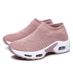 RUNSUN DAILY Womens Walking Shoes  Fashion Sock Shoes Air Cushion Run Shoes Breathable Slip-On Sneakers